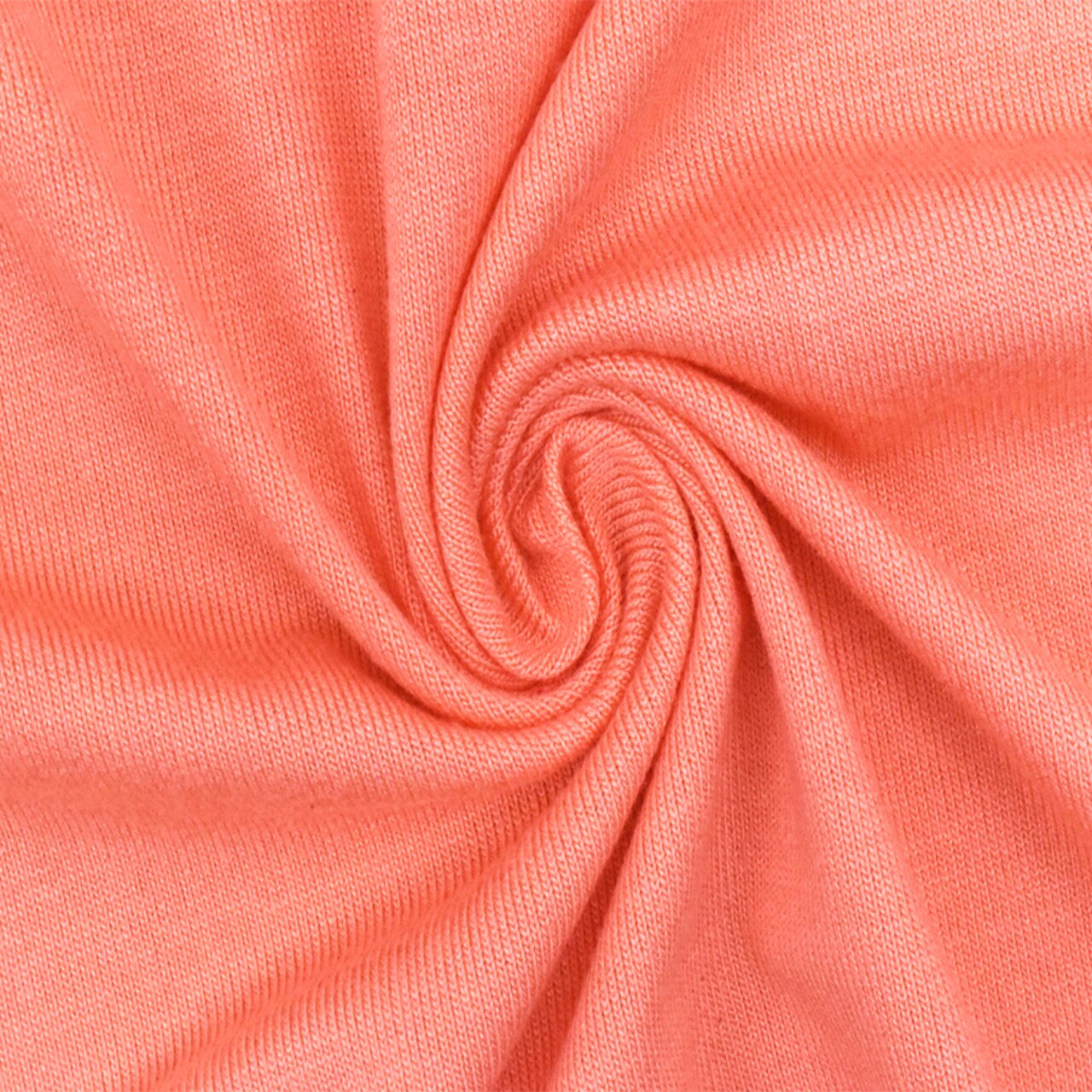 Coral Orange Stretch Rayon Slub Jersey Knit Fabric By the Yard
